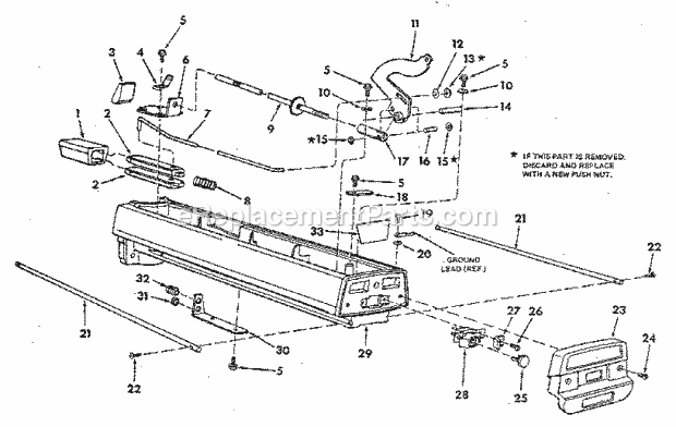 Page D Diagram and Parts List for  Craftsman Chop Saw