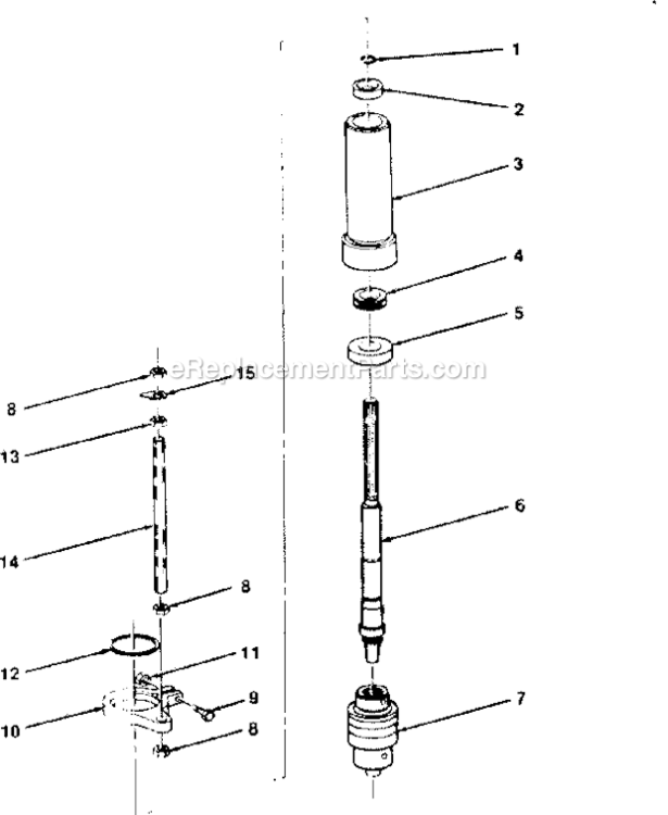 Page D Diagram and Parts List for  Craftsman Drill Press