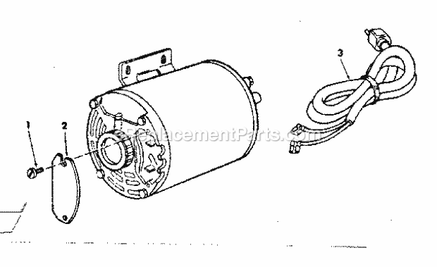 Motor Part Diagram and Parts List for  Craftsman Band Saw
