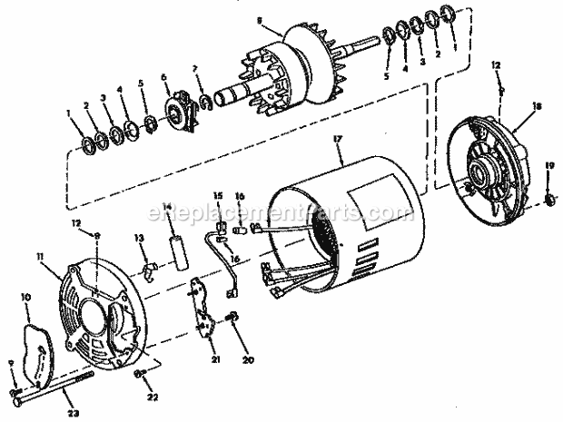 Page E Diagram and Parts List for  Craftsman Band Saw