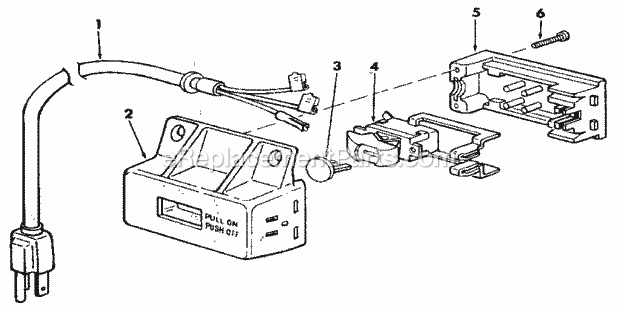 Page C Diagram and Parts List for  Craftsman Table Saw