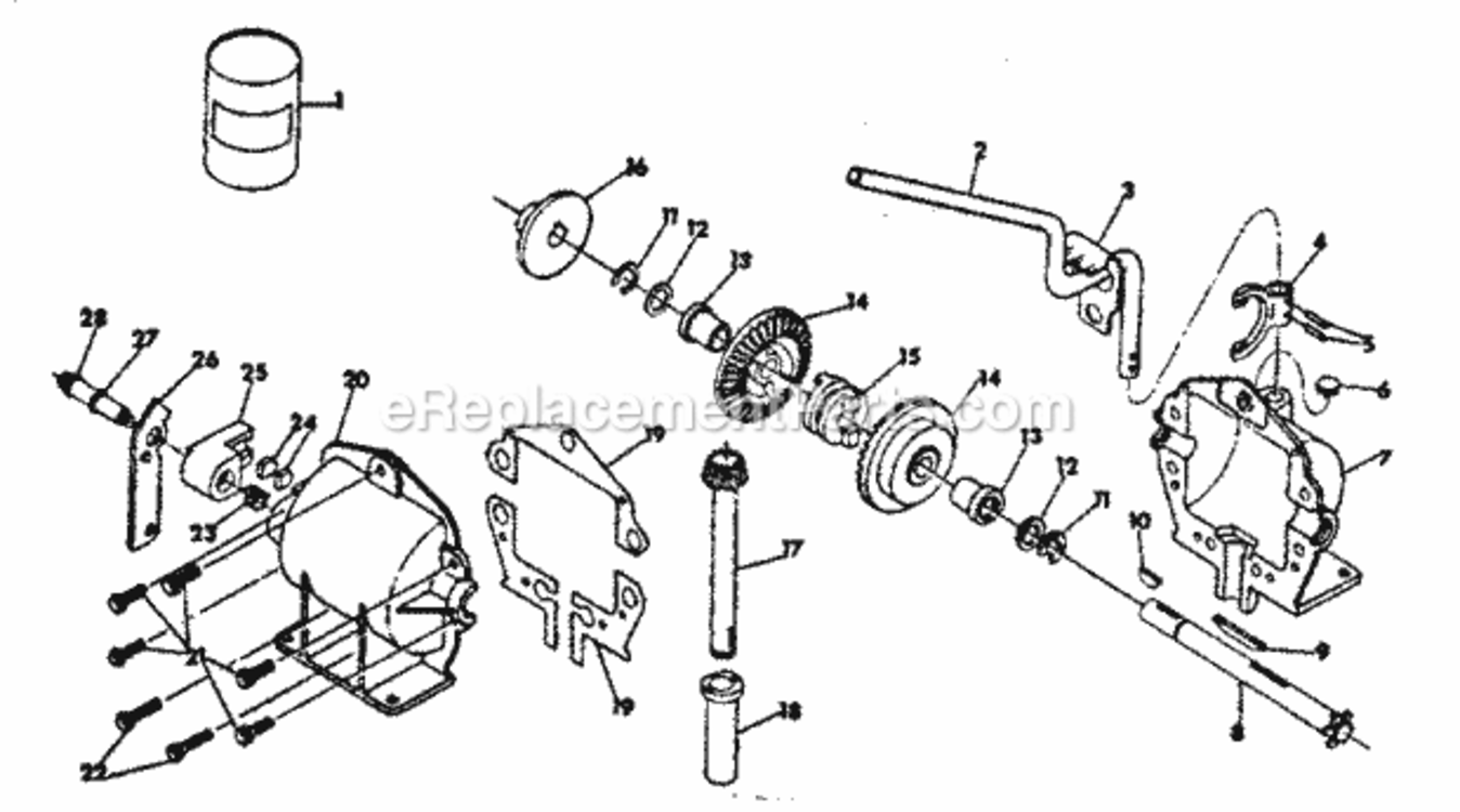Page C Diagram and Parts List for  Craftsman Lawn Tractor