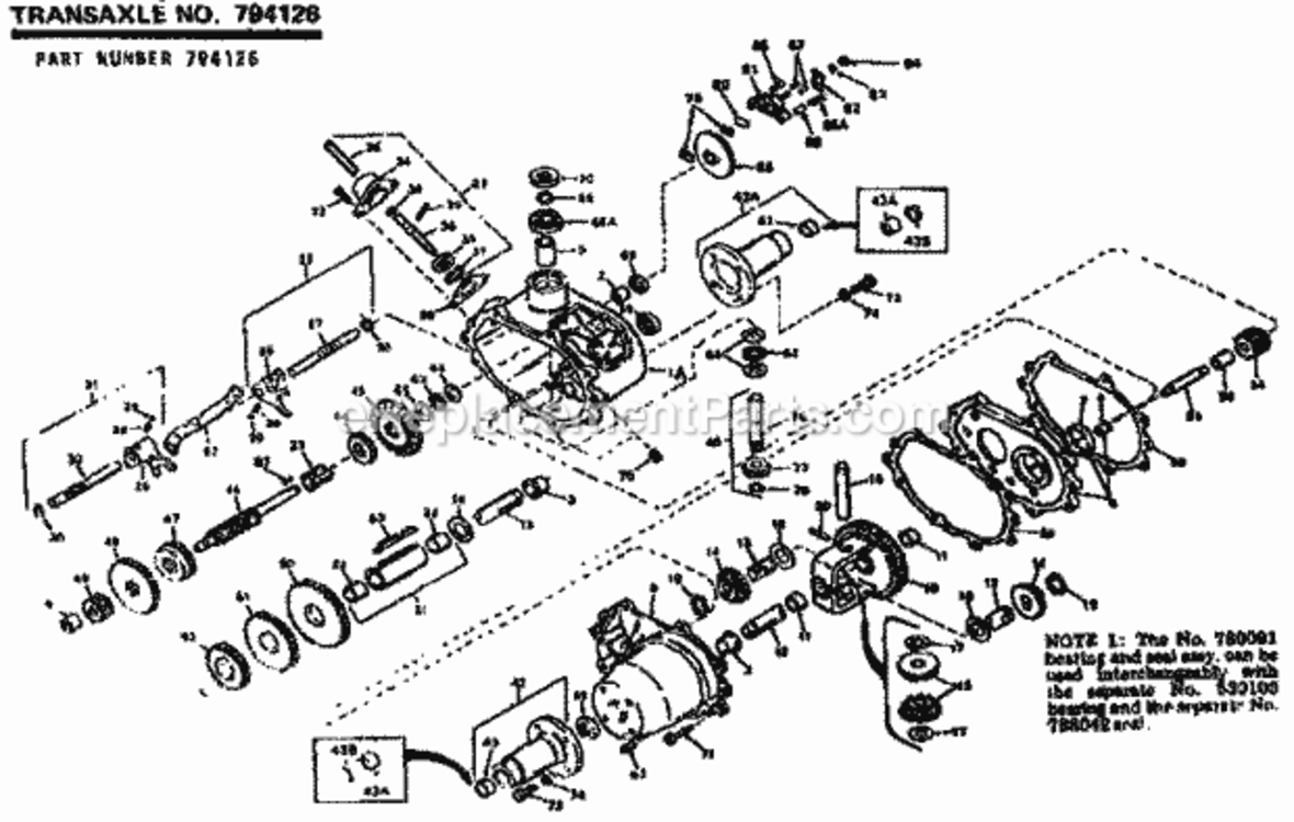 Page F Diagram and Parts List for  Craftsman Lawn Tractor