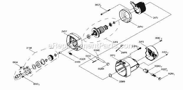 Motor Assy Diagram and Parts List for  Craftsman Miter Saw