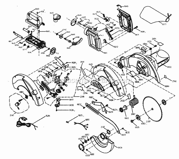 Arm Asy Diagram and Parts List for  Craftsman Miter Saw