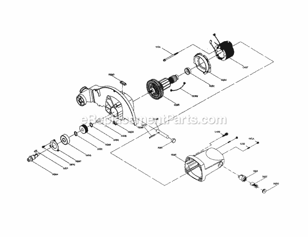 Motor Diagram and Parts List for  Craftsman Miter Saw