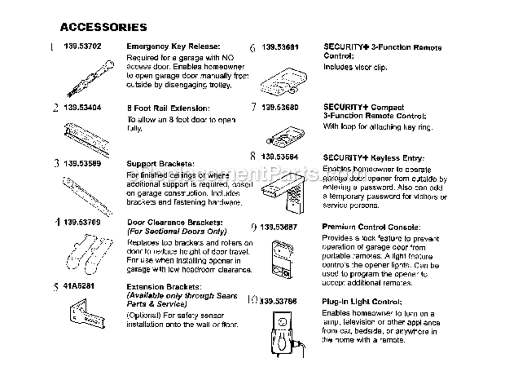 Craftsman Garage Door Opener 13953927 - OEM Parts & Repair Help