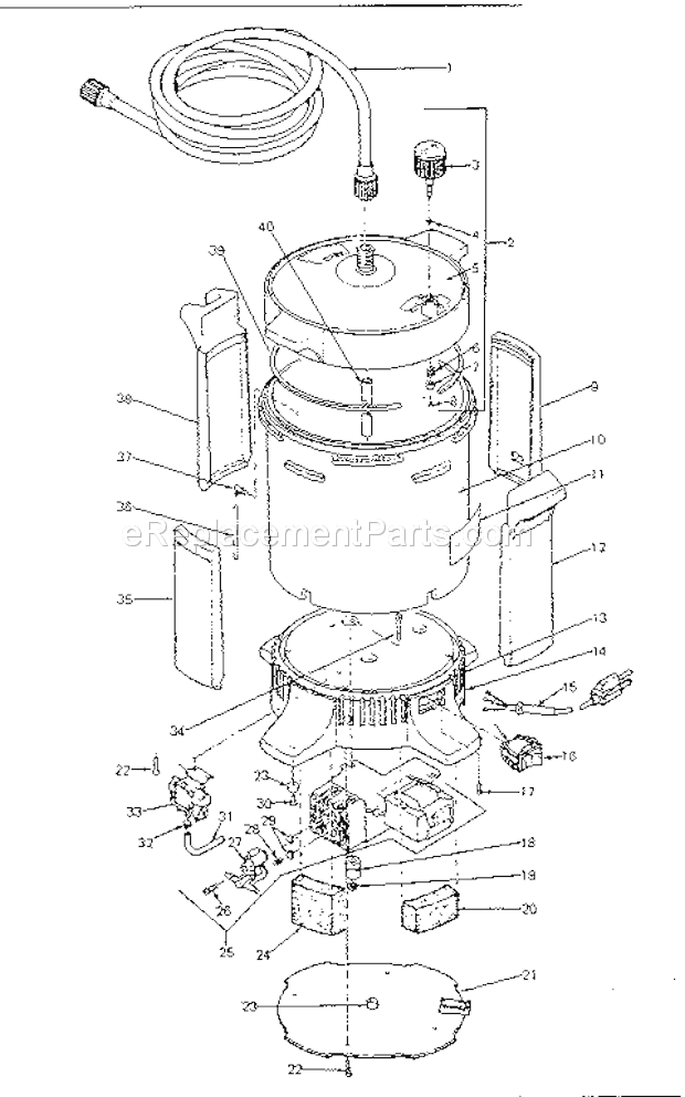 Page B Diagram and Parts List for  Craftsman Paint Sprayer
