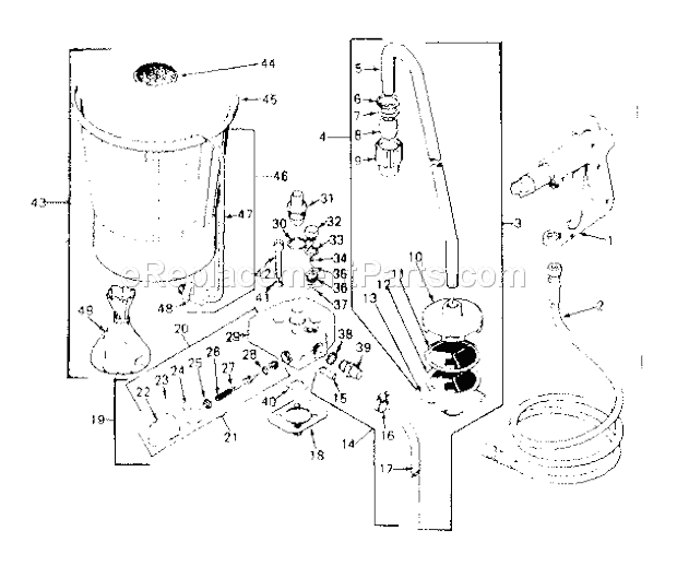 Page B Diagram and Parts List for  Craftsman Paint Sprayer