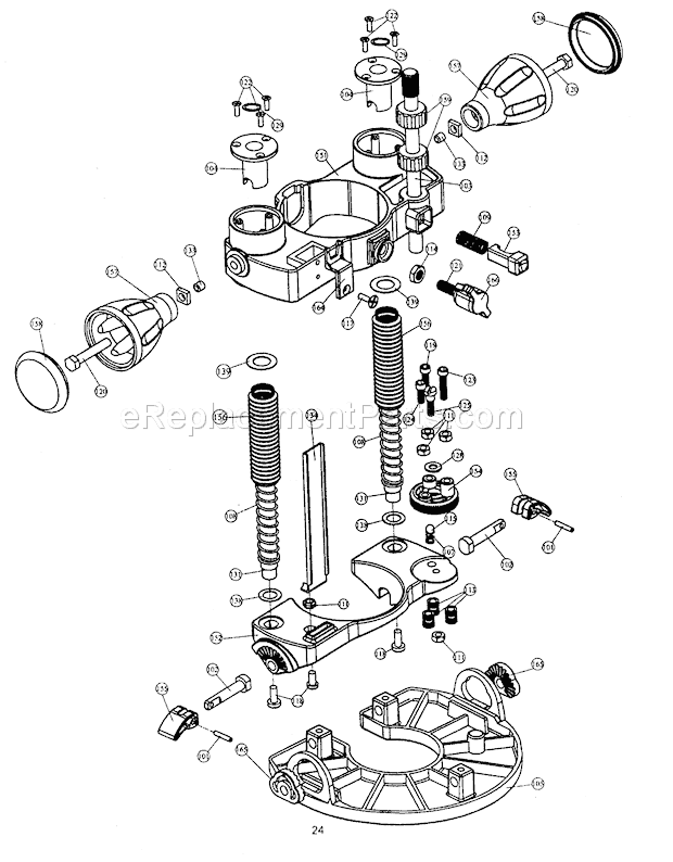 Router Ass Diagram and Parts List for  Craftsman Router