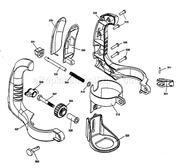 Handle Assy Diagram and Parts List for  Craftsman Multi-Tool