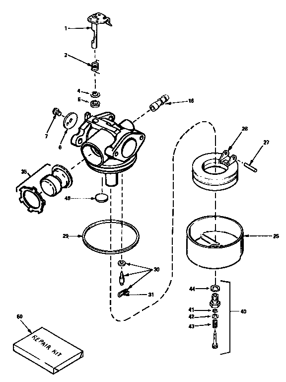 Carburetor 632589 (71/143) Diagram and Parts List for  Craftsman Engine