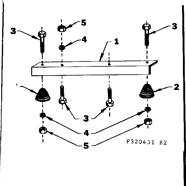 Engine Mounting Support Diagram and Parts List for 580320431  Craftsman Engine