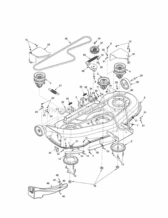 Page I Diagram and Parts List for  Craftsman Lawn Tractor