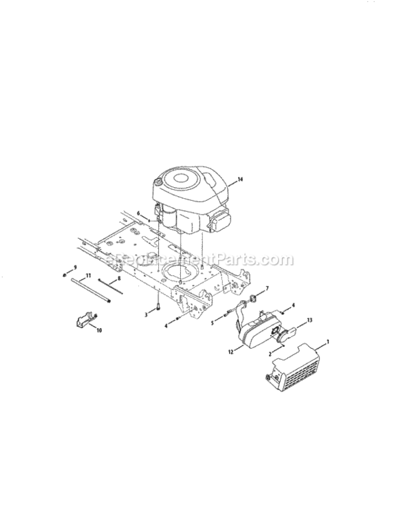 Page E Diagram and Parts List for  Craftsman Lawn Tractor