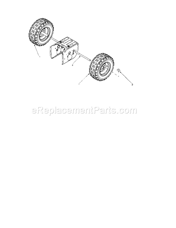 Wheels Diagram and Parts List for  Craftsman Snow Blower