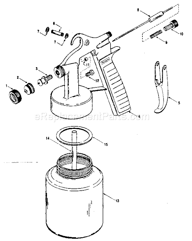 Page A Diagram and Parts List for  Craftsman Paint Sprayer