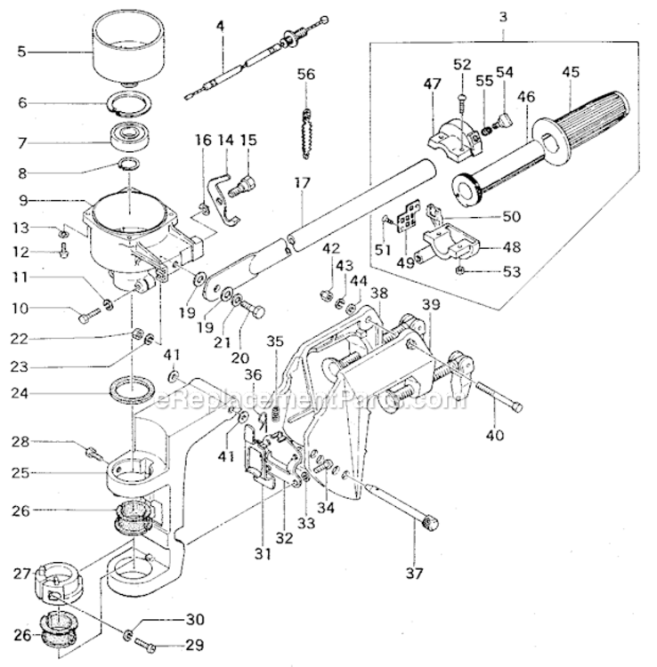 Handle_And_Bracket Diagram and Parts List for 298586192  Craftsman Engine