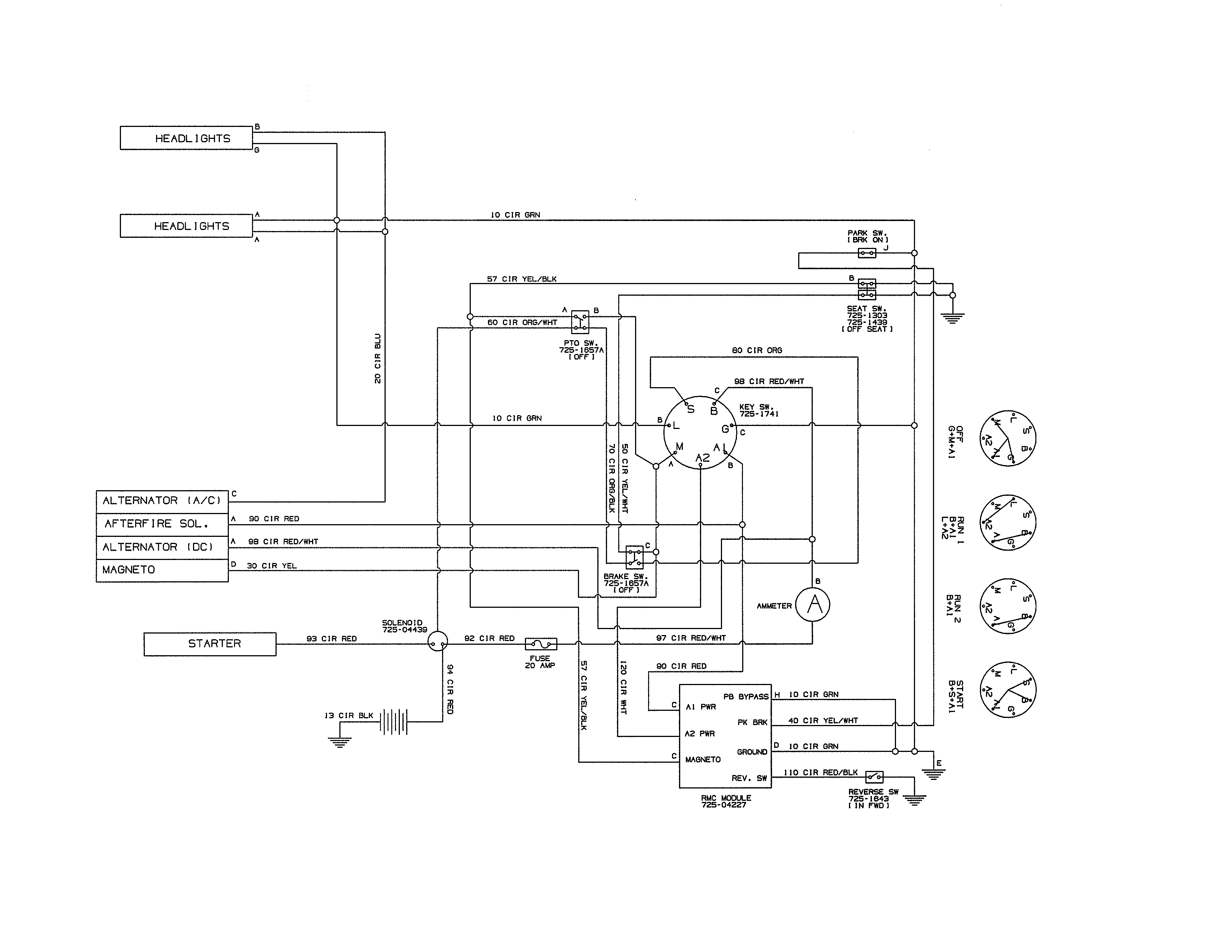 Diagram Diagram and Parts List for  Craftsman Lawn Tractor
