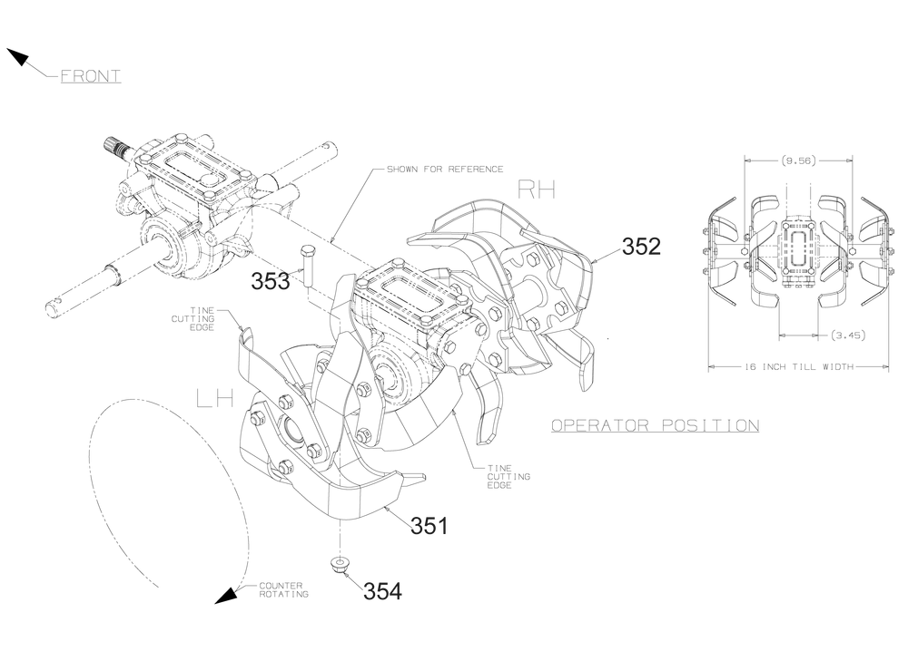 Diagram Diagram and Parts List for Type 2019 Craftsman Tiller