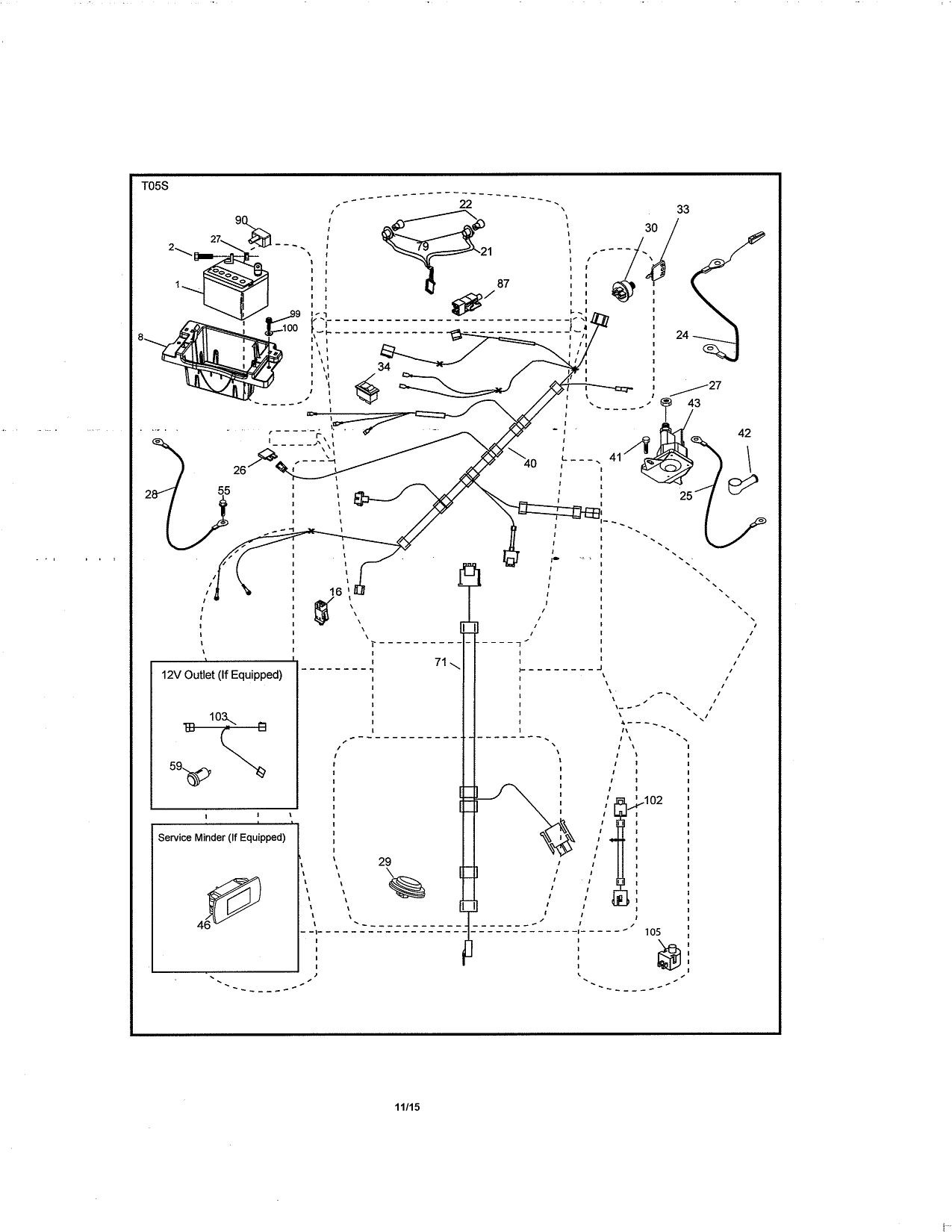 PG 1 - PLDM -ELECTRICAL Diagram and Parts List for Type 0 Craftsman Lawn Tractor