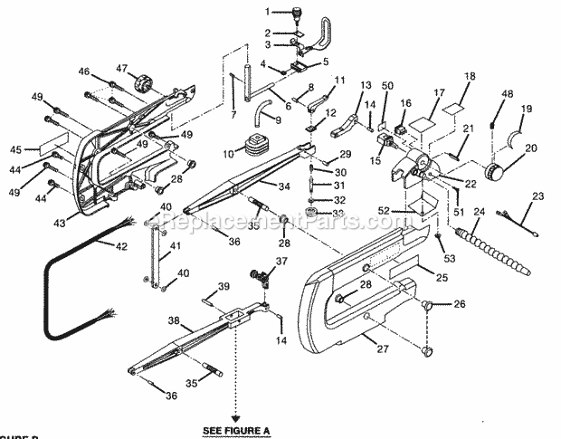 Arm Assy Diagram and Parts List for  Craftsman Scroll Saw