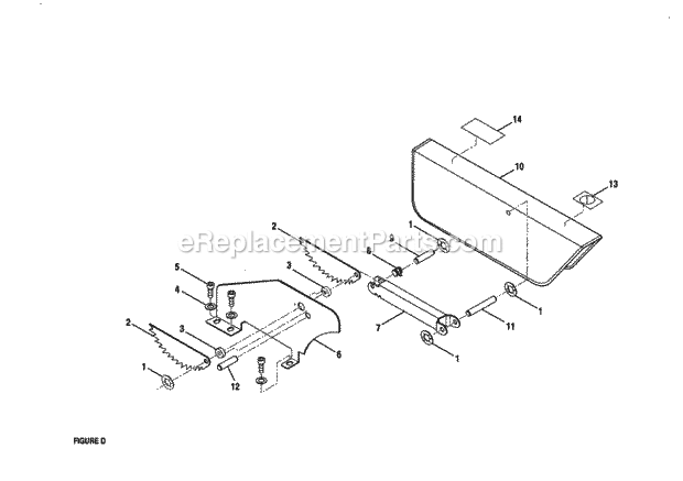Page D Diagram and Parts List for  Craftsman Table Saw