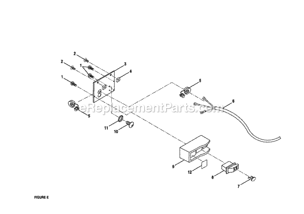 Page E Diagram and Parts List for  Craftsman Table Saw