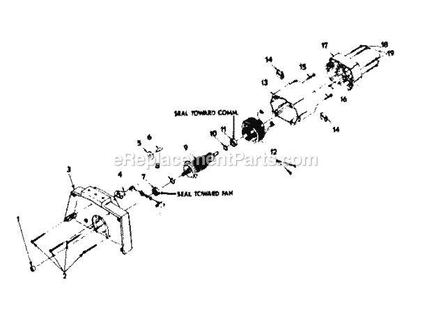 Field And Armature Assemb... Diagram and Parts List for 31523742  Craftsman Chop Saw