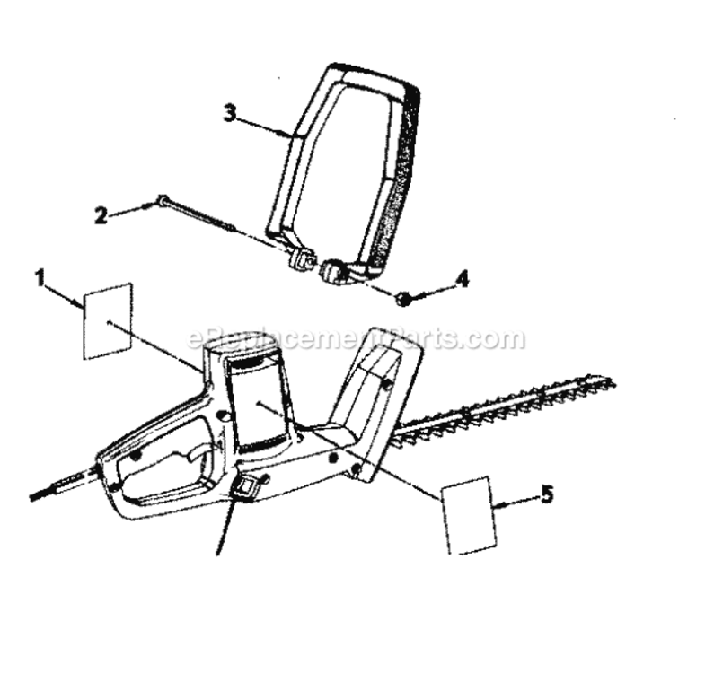Page A Diagram and Parts List for  Craftsman Hedge Trimmer