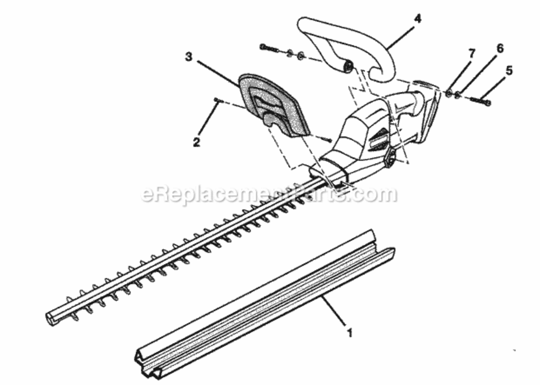 Page A Diagram and Parts List for  Craftsman Hedge Trimmer