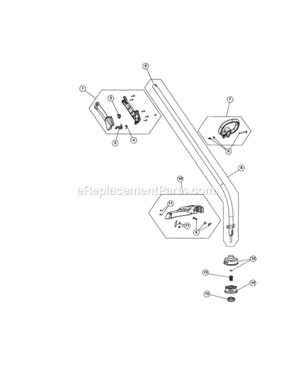 Page B Diagram and Parts List for  Craftsman Trimmer