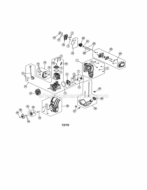 Page C Diagram and Parts List for  Craftsman Edger