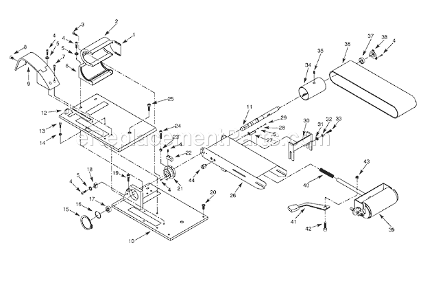 Belt Section Diagram and Parts List for  Craftsman Sander Polisher