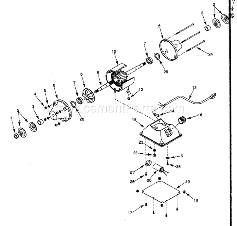 Page A Diagram and Parts List for  Craftsman Sander Polisher