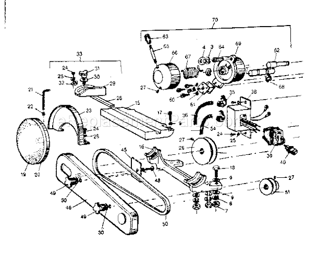 Miter Gauge And Tracking / ... Diagram and Parts List for  Craftsman Belt or Drum Sander