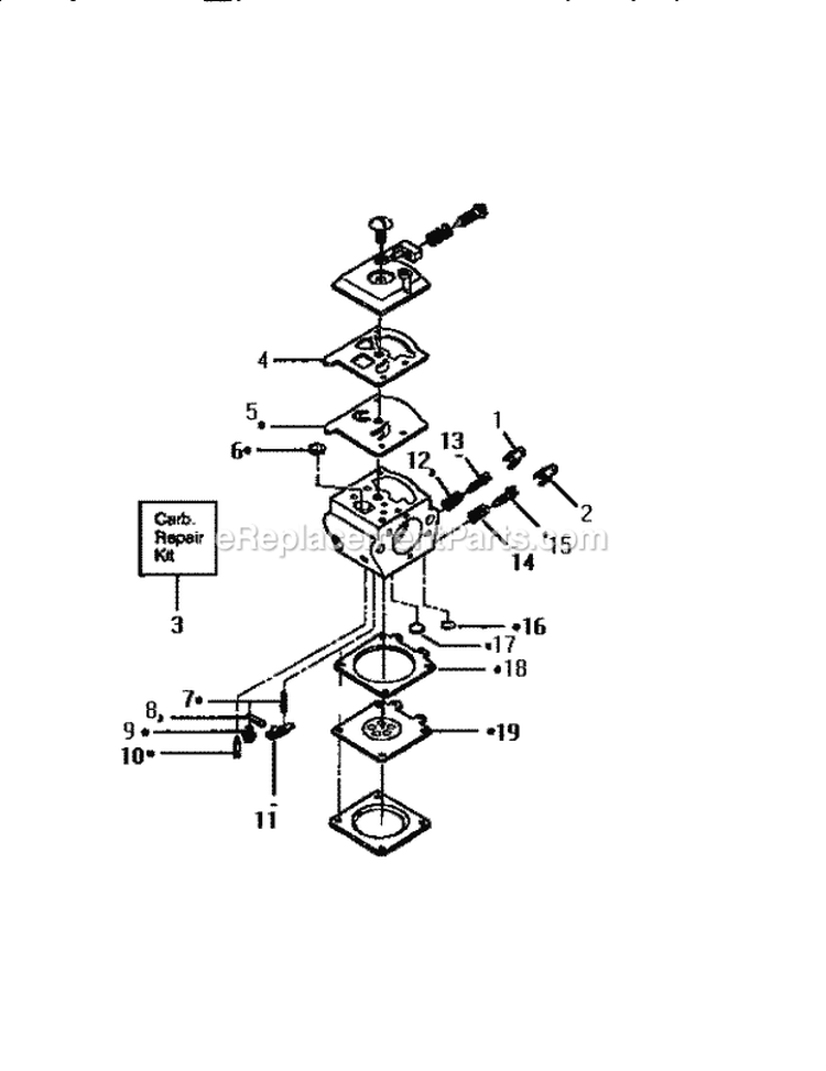 Page C Diagram and Parts List for  Craftsman Chainsaw