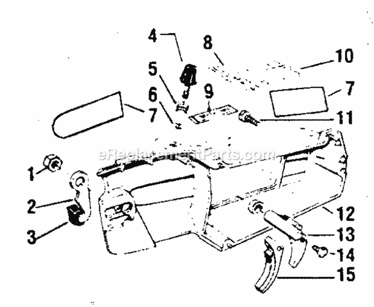 Sharping Arm Diagram and Parts List for  Craftsman Chainsaw