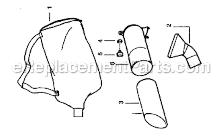 Page D Diagram and Parts List for  Craftsman Leaf Blower / Vacuum