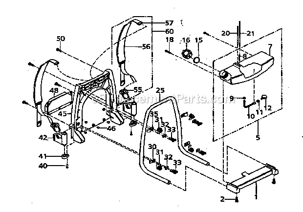 Fuel Tank Diagram and Parts List for  Craftsman Leaf Blower / Vacuum
