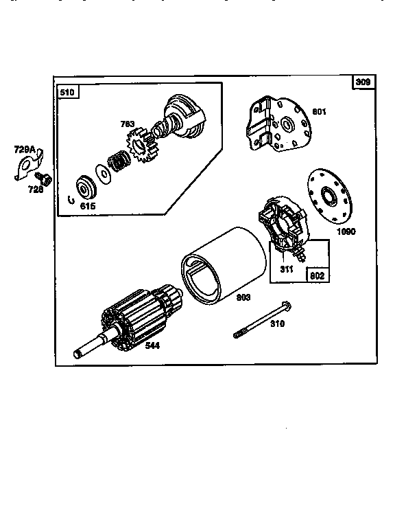 Engine 28r707-0637-a1 (71,500) Diagram and Parts List for  Craftsman Lawn Tractor