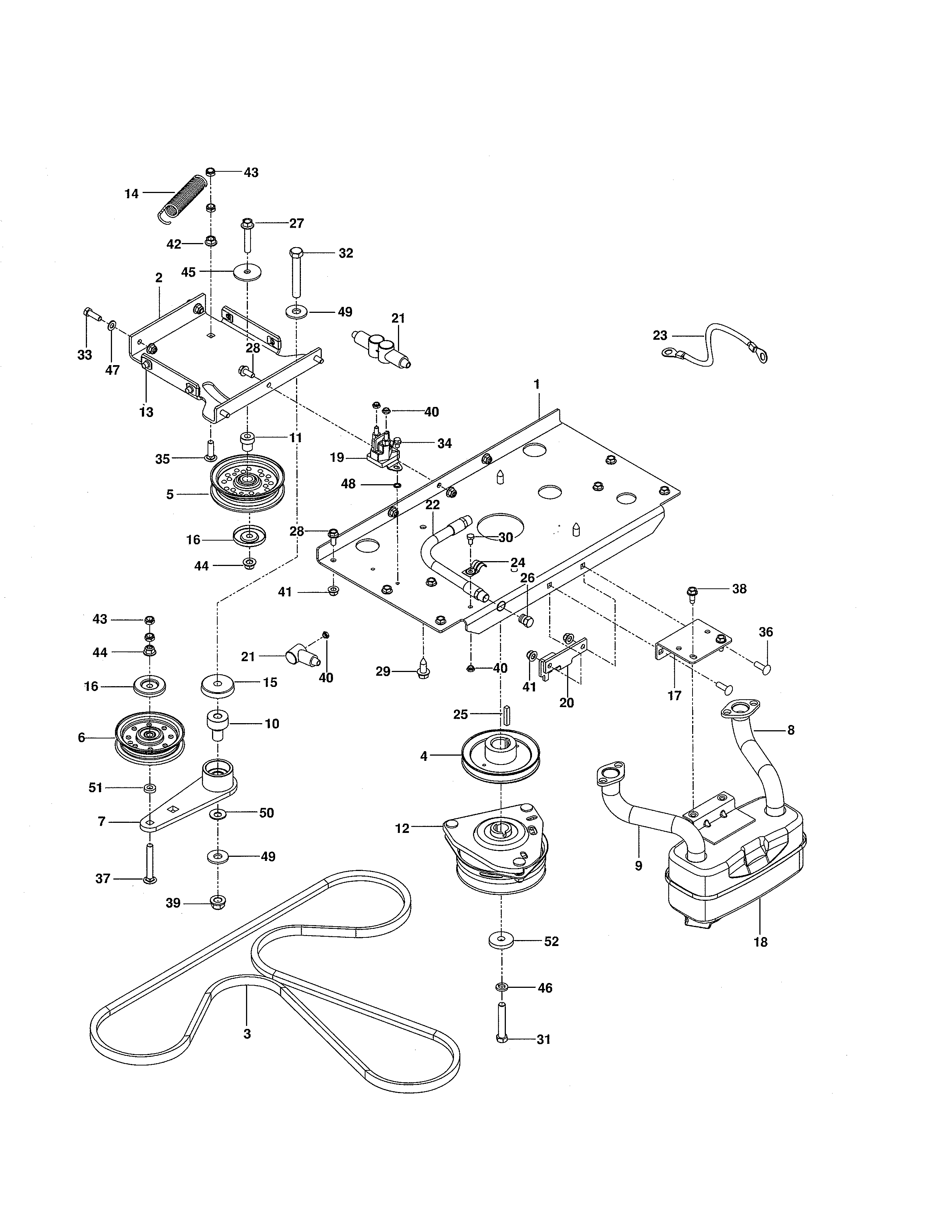 Engine Plate - Kt745-3042 Diagram and Parts List for  Craftsman Engine