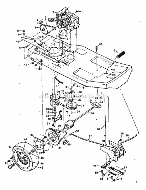 Page C Diagram and Parts List for  Craftsman Lawn Tractor