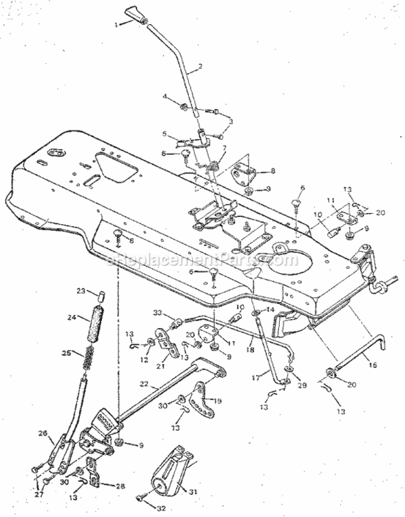 Page D Diagram and Parts List for  Craftsman Lawn Tractor