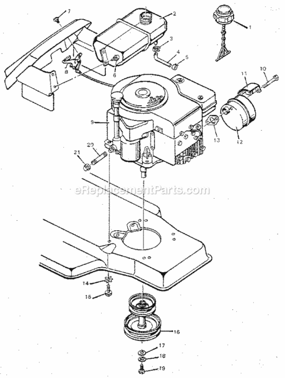 Page G Diagram and Parts List for  Craftsman Lawn Tractor