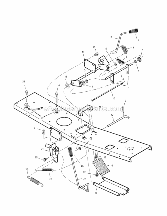 Page B Diagram and Parts List for  Craftsman Lawn Tractor