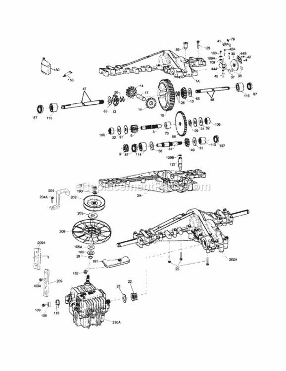 Page G Diagram and Parts List for  Craftsman Lawn Tractor