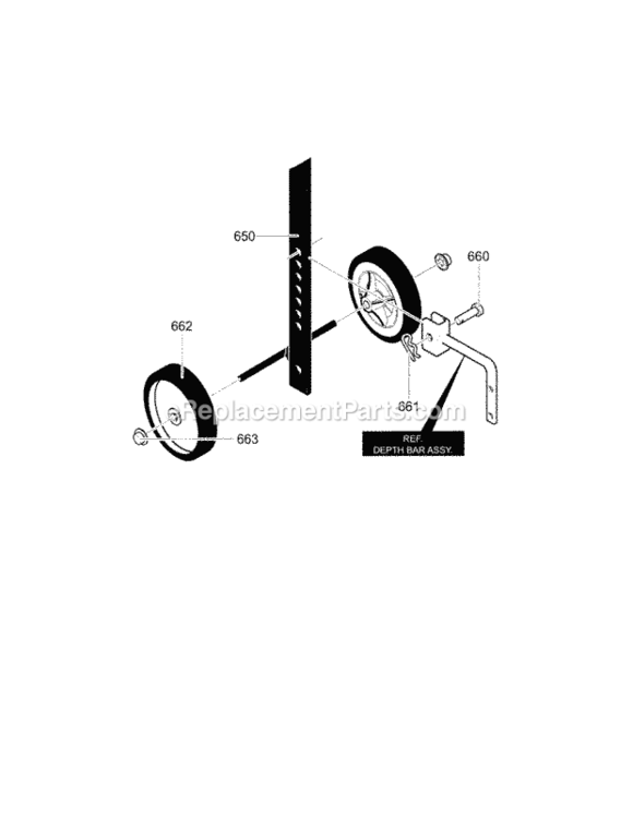 Page D Diagram and Parts List for  Craftsman Cultivator