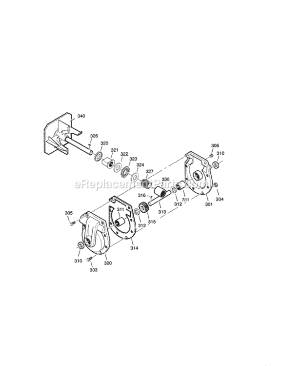 Page F Diagram and Parts List for  Craftsman Snow Blower