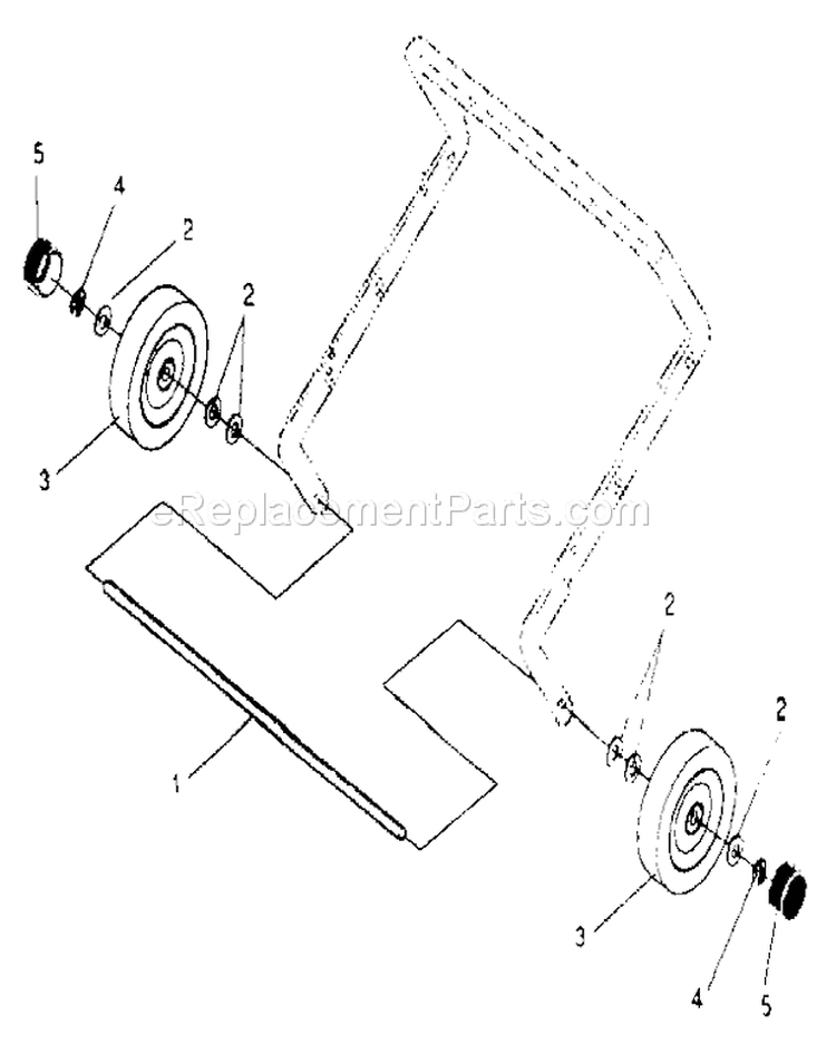 Wheel Diagram and Parts List for  Craftsman Snow Blower